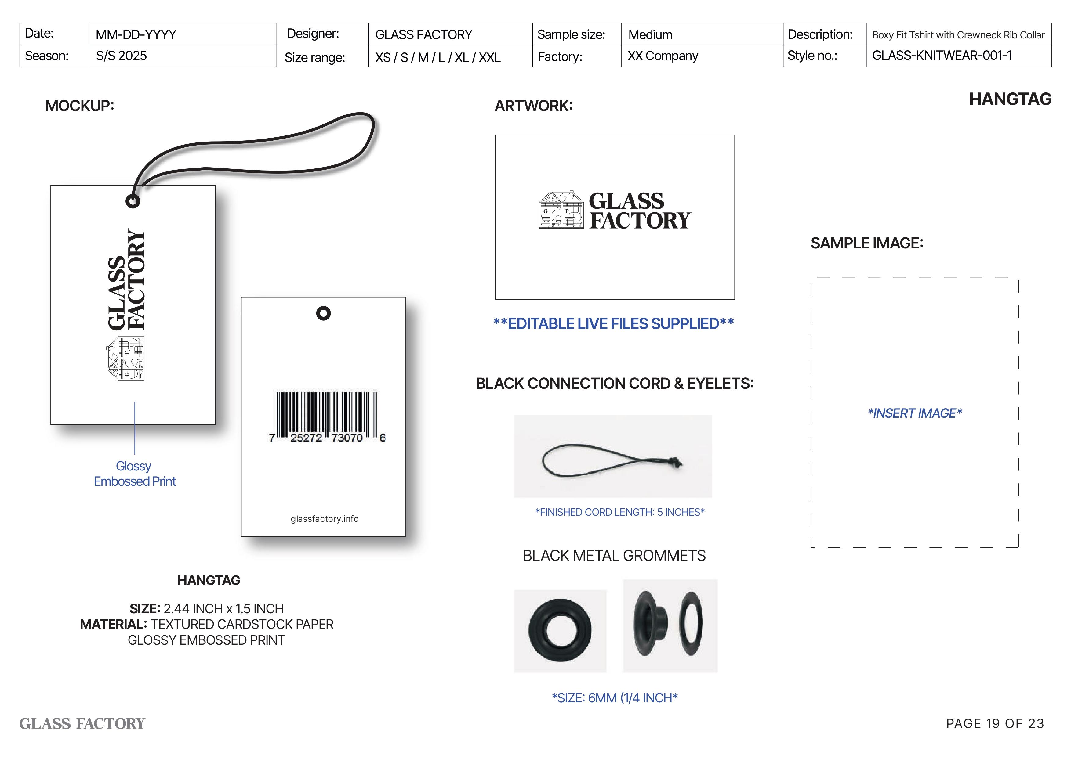Label placement and packaging specifications page 3