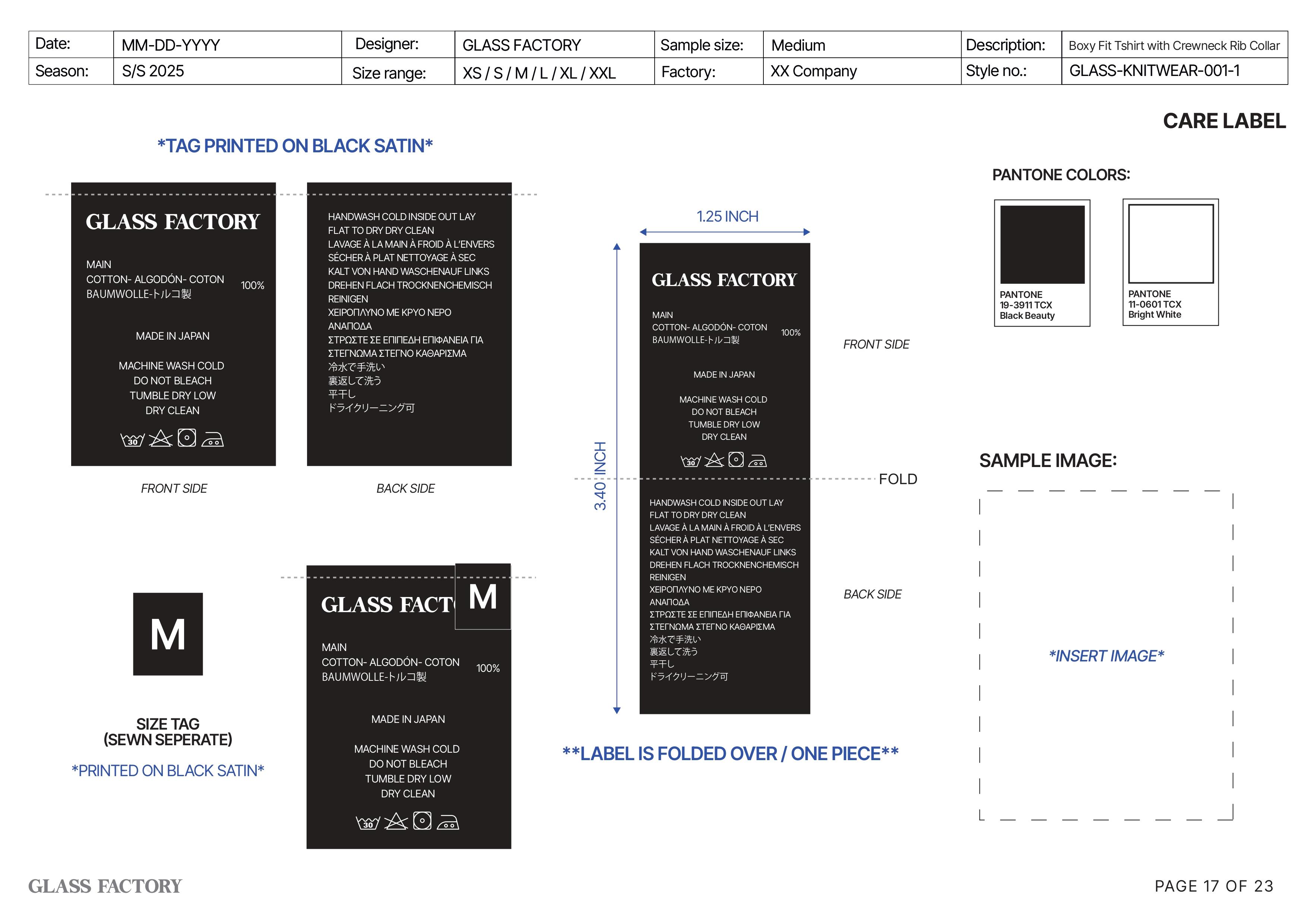 Label placement and packaging specifications page 4