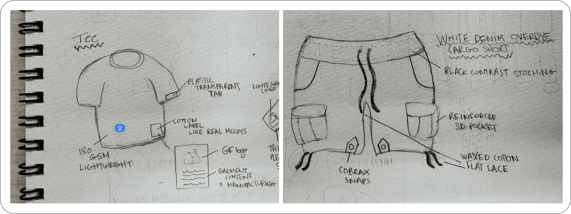 Rough sketches from notebook